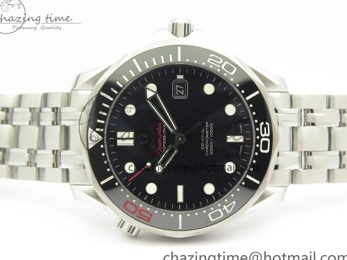 0424 Seamaster 300M Chronometer SS “007” Limited Edition OMF 1:1 Best Edition on SS Bracelet A2824 (Black Balance Wheel) V Seasonal 7952